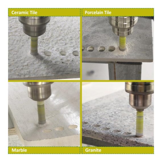 Diamant Bohrkrone Set 6mm Fliesen- & Glasbohrer mit Sechskant Schaft - 5 Stück für Keramik Porzellan Granit Marmor Quarz - Perfekt für Trockenbohrungen in Kunststein