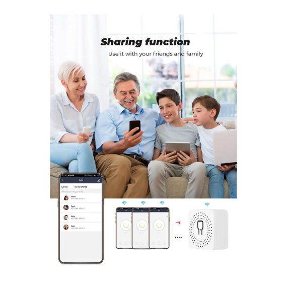 2er Pack Smart WiFi Schalter - Ferngesteuerte Stecker mit 16A Relais Modul Lichtschalter für Smart Life App Google Home & Alexa Sprachsteuerung Google Assistant kompatibel