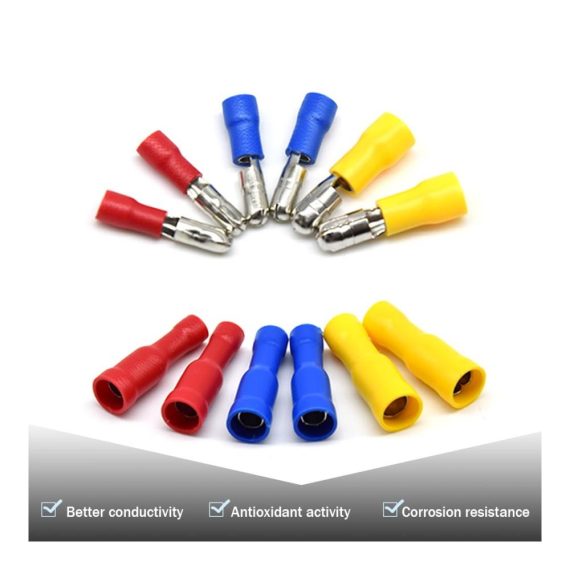 160-teiliges Set Isolierte Bullet Butt Steckverbinder für Kfz Elektronik & Hobby - Weibliche/Männliche Anschlussklemmen & Kits (ZDZ