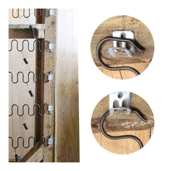 Sofa-Federreparatur-Set Hochwertige Federzwingen mit S-Clips - 2 Stück 546 cm Feder 8 S-Clips 40 mm Draht - Ersatzfedern für Möbel-Sitzgelegenheiten