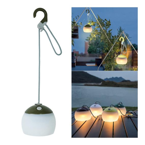 LED Campinglampe mit 320 Lumen 2 Farben 3 Lichtmodi Notstrombank (4000mAh) USB C Wasserdicht (IPX5) Wiederaufladbares Nachtlicht für Wandern Notfall Dekoration