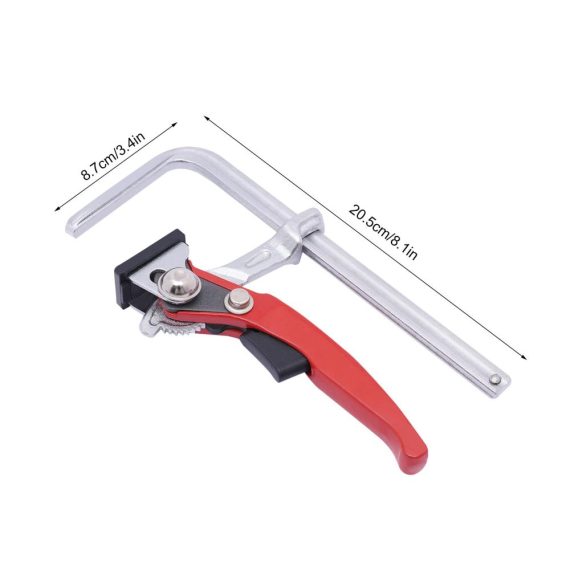 Hebelzwingen Set 2 Stück 160mm Schnellspanner für Schleifen und Präzisionsschneiden - Tischzwingen mit 60mm Spanntiefe Ratschenklemmen