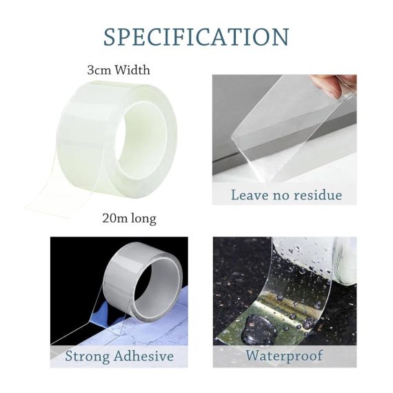 Selbstklebendes Dichtungsband 20m x 3cm - Wasserdichtes Dichtband für Küchenarbeitsplatten Badezimmer und Toiletten - Abschlussleiste mit Weichsockel - Optimale Abdichtung mit hochwertigem Dichtungsmaterial