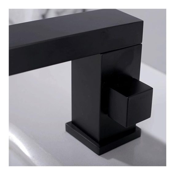 4-Loch Badewannenarmatur-Set in elegantem Schwarz mit Wannenrandarmatur Handbrause und Doppelgriff - Moderne Armaturen für stilvolles Badezimmer