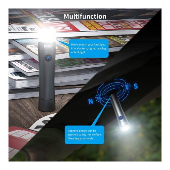 700 Lumen USB Aufladbare Mini LED Taschenlampe | Vielseitige Handlampe für Kinder Angeln Camping | Wasserdicht 6 Licht Modi | Tragbar & Extrem Hell