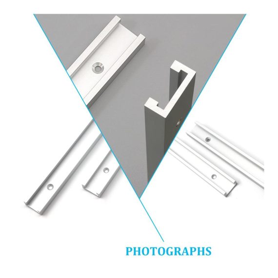 Aluminium T-Track Schiene Set 400mm - 2 Stück Führungsschienen mit M8/M6 T Nut Stahl T-Profil Montageschiene Schieber und Kunststoffgriff - Perfekt für Holzbearbeitungswerkzeuge