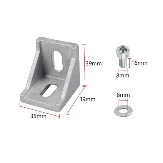 Aluminium Eckwinkel 40 x 40 - Stabile Befestigung für Aluprofile in der Bauindustrie