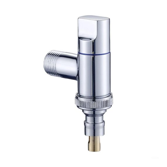 Premium Messing Wasserhahnventil für Waschmaschinen - Schnellöffnungs Winkelventil Silber