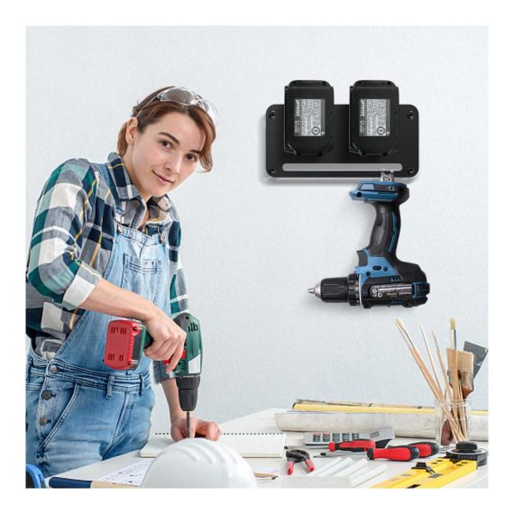 Werkzeugakkus 4er Wandhalterung - Optimale Organisation für Makita 14.4V & 18V Akkus in Werkstatt und Auto