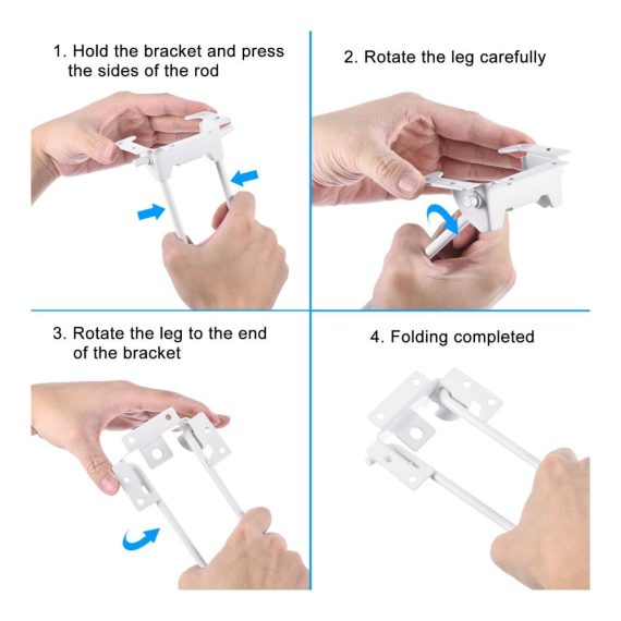 21-Zoll-Faltbare Haarnadelbeine - 4er Pack Metallklappbeine für DIY-Möbel Couchtisch Laptoptisch - Weiß