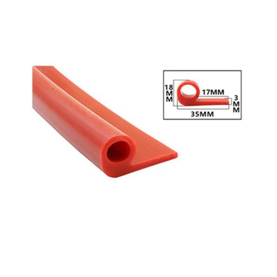 Silikon Fensterdichtungen P-Typ - Hochtemperatur-Dichtungsofen für Türfenster 1M Gummi-Dichtungsleiste Weatherstrip in Schwarz/Weiß/Rot