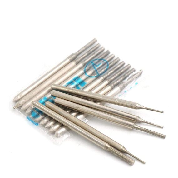10er Set Diamant Schleifköpfe 150 Körnung für Dremel Carving und Polieren - Geeignet für Schleifpapier Gravur und Gratbearbeitung - 0.6mm Feinheit