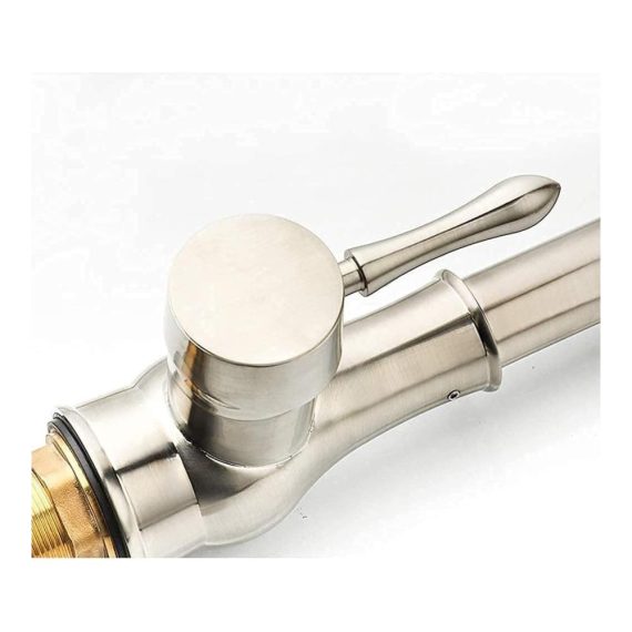 360° Drehbare Einhand-Einloch-Spülbeckenarmatur mit Touch-On-Funktion Herunterziehbarem Sprayer und Chrom-Finish - Hochwertiger Wasserhahn aus Massivem Messing für Küchenspülen