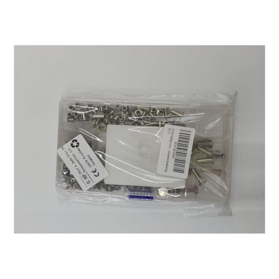 220 Stück Rändelschrauben & Chicago-Bindungssätze - Metall-Rundkopf Buchschrauben für Buchbinderei Lederdekoration & Gürtel - 7 Größen in Silber - Schraubnieten in praktischer Plastikbox