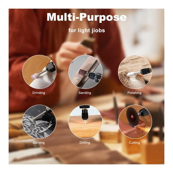 Multifunktionswerkzeug Mini Rotationsbohrer mit USB-Akku und variabler Geschwindigkeit – Mehrzweck Schleifmaschine und Gravurset für Polieren Schneiden und Schärfen – Elektrisches DIY-Werkzeugkit