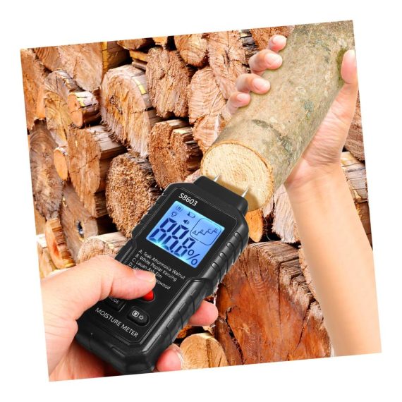 Digitaler Feuchtigkeitsmesser 5er-Set - Schimmelprüfung Holz- und Wandfeuchtigkeitsdetektor - Baustoffprüfer für präzise Feuchtigkeitsmessung