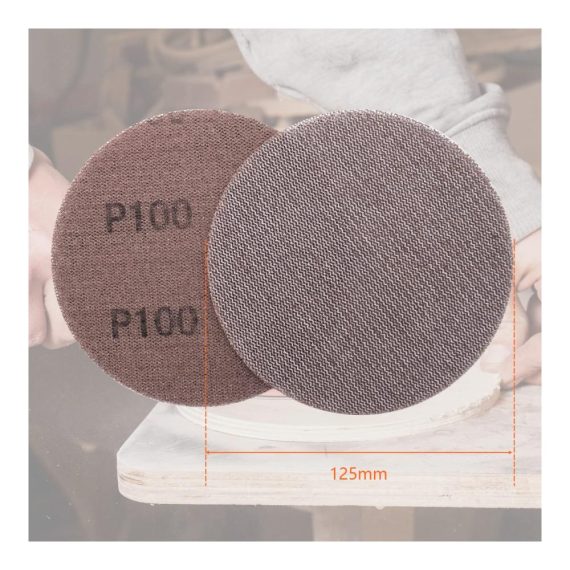 30er Pack Ø 125mm Klett Schleifgitter - Korn 80/100/120/150/320/600 - Trockenbauschleifer Schleifscheiben für Deckenschleifer