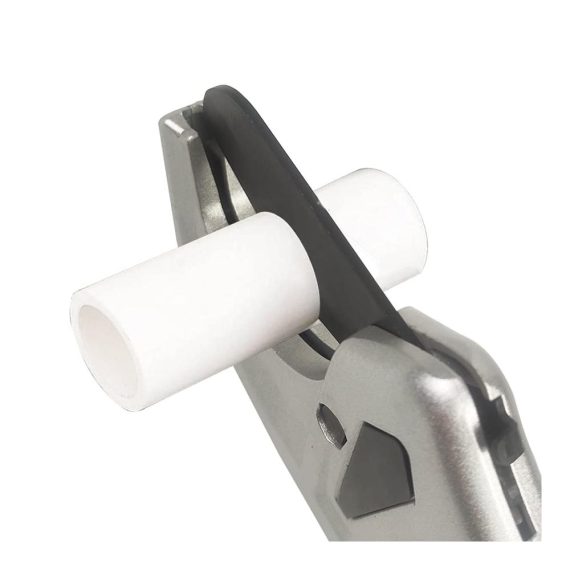 PVC Rohrschneider 75mm - Leitungsschneider für ABS Kabel Trunking PEX - Ratsche Kabel Cutter Werkzeug für präzises Schneiden von Rohren und Schläuchen (Silber 2.95inch