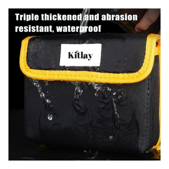 Werkzeuggürtel mit verstellbarem Gürtel - Professionelle Werkzeugtasche mit 5 Taschen für DIY Elektriker Zimmerleute Schreiner und Bauherren