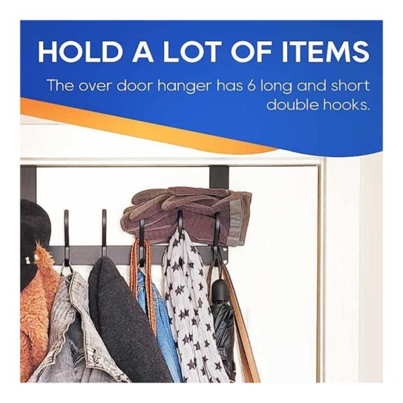 Türhaken Handtuchhaken - Faltbarer Über-Der-Tür Haken für Garderobe - Stabiler Über-Türhänger (1 Stück