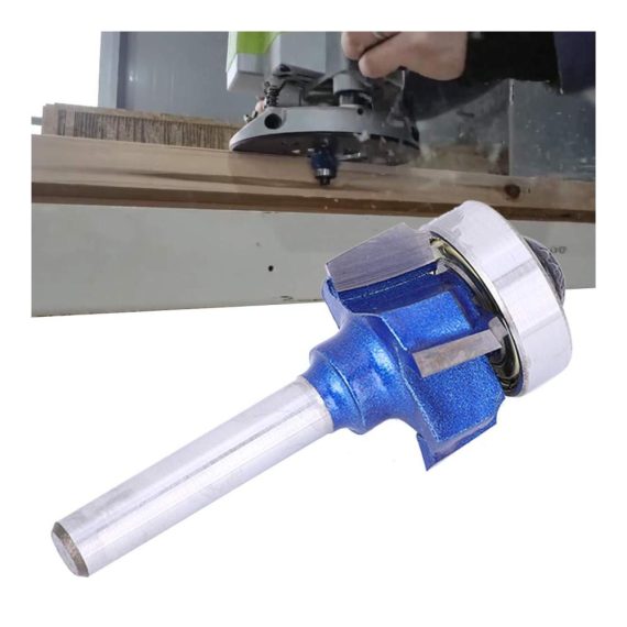 8mm Round Router Bit for Wood Grooves - Precision Edge Trimmer with 4 Teeth - Ideal for Electric Trimming or Engraving Machines