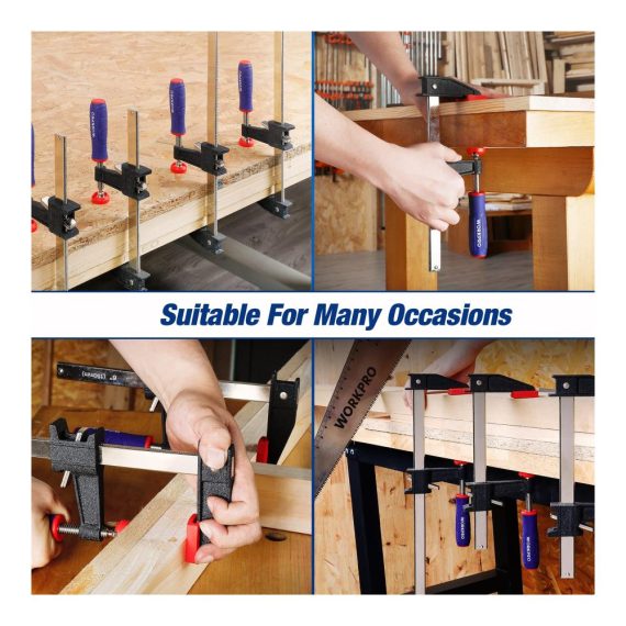 Präzisions-Schraubzwingen-Set aus hochwertigem Stahl und Nylon – 2er Pack Spannweite 150mm 272kg Spannkraft Maultiefe 80mm ideale Fixierung für Handwerk und DIY