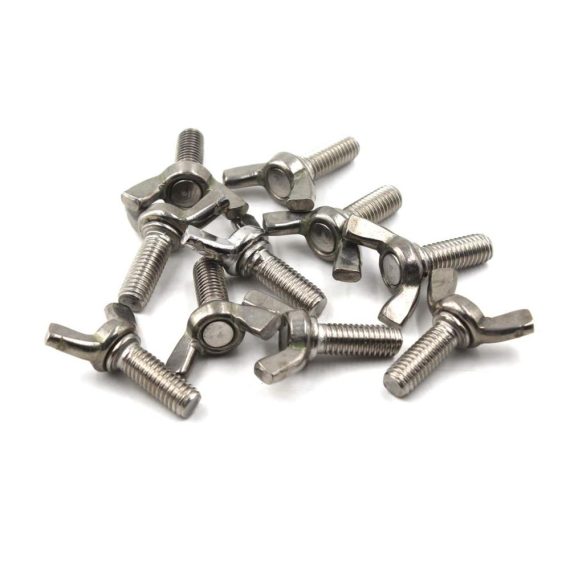 Flügelschrauben-Set aus hochwertigem 304 Edelstahl M6 x 20 30 Stück – Handdrehschrauben und Schmetterlingsschrauben für vielseitige Anwendungen