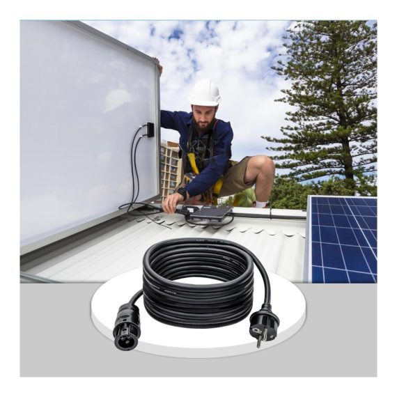 PV-Verlängerungskabel 15mm² 10m mit BC01 Betteri Buchse und Schuko-Stecker (IP44) - Ideal für Balkonkraftwerke und Mikro-Wechselrichter