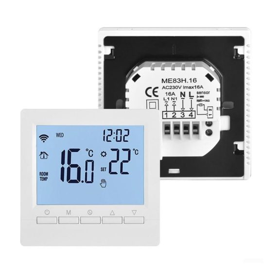 Programmierbarer Tuya Wifi LCD Smart Thermostat für elektrische Fußbodenheizung - Sprachsteuerung 16A