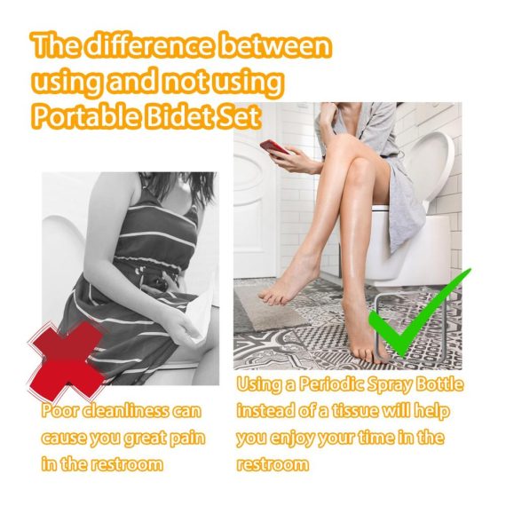 Tragbares Bidet-Set Handlicher Sprüher für Frauen Babys und Outdoor-Camping – Reise-Bidet mit Perineal-Sprühdüse