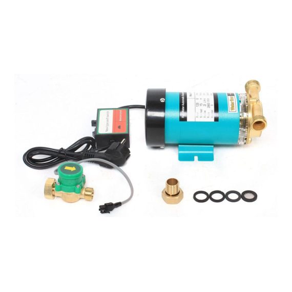 Wärmepumpen 120W Umwälzpumpe - Effiziente 25L/min Druckhöhungspumpe 19mm Ausgang Heißwasserpumpe für Hauswasserwerk Dusche und Garten - Automatischer Booster für optimalen Wasserfluss