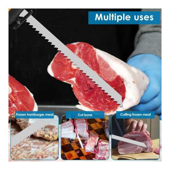 Edelstahl Säbelsägeblätter Set - 6 Stück 305 cm Tiefkühlkost Messer für präzises Schneiden von gefrorenem Fleisch Truthahn und Fisch - Ideale Sägeblätter für Fleisch Rindfleisch und Knochen