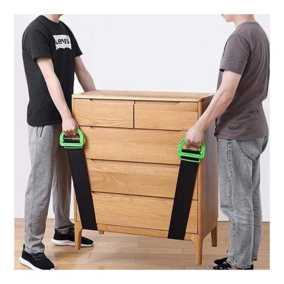 Gurte 2 Set Schwerlast Transportgurte mit rutschfesten Handschuhen - Möbel Boxen Klavier Bücherregale - Transportgurt Set für sicheren Möbeltransport