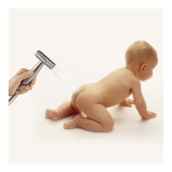 Bidet-Armaturen Chrom Doppelfunktion Toiletten-Sprühgerät Wandmontage inkl. Hand-Bidet-Sprühset für persönliche Hygiene - Kaltes Wasser ohne Halterung