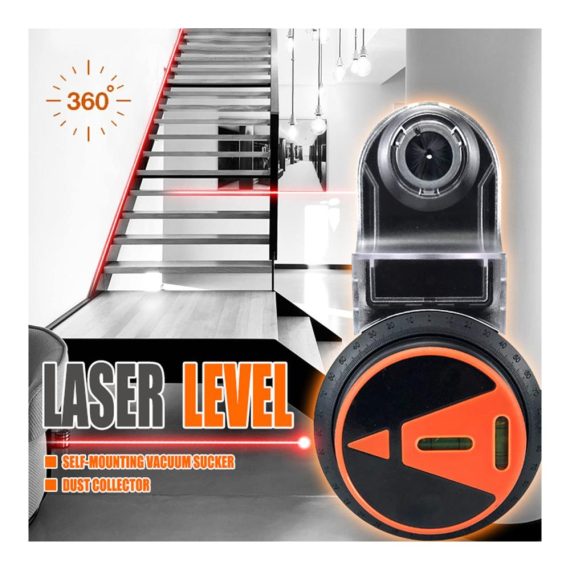Effektiver und kompakter Bohrstaubsammler mit Laser-Nivelliergerät und Typ-C-Ladeanschluss - Ideal für  Hausrenovierung und Aufhängen von Bildern