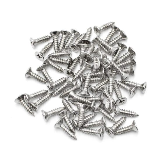 100 Stück 3x15mm Edelstahl Holzschrauben | Rostgeschützt Selbstschneidend DIY | Phillips Flachkopf für Holzbearbeitung