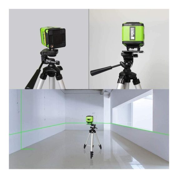 Grüner Fliesenkreuzlinienlaser FL360G - Selbstnivellierend 360° Horizontal 15m Radius Überdacht inkl. Halterung