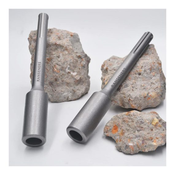 Professioneller Erdnageleintreiber SDS-Max 250 x Ø 32 mm Schaft mit SDS-Max Bohrer für Tiefenerder mit 20 mm Innen-Ø