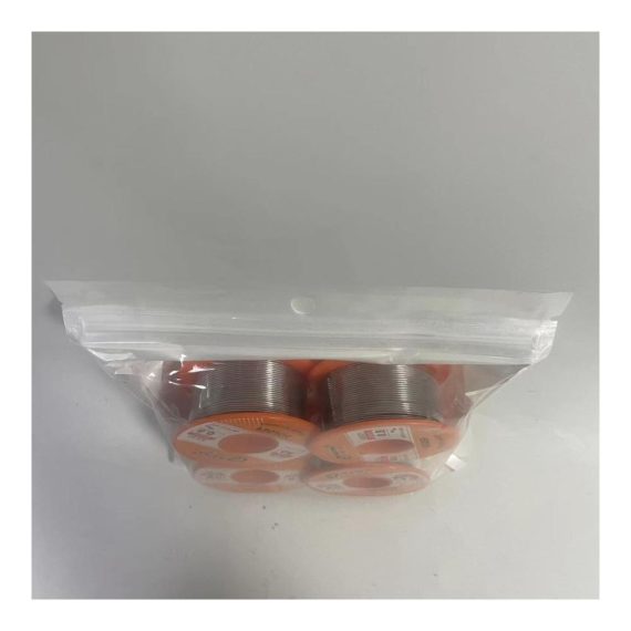 Elektronik Lötzinn Set - 4 Stück 50g Lötzinn mit Kolophoniumkern und Flussmittel | Lötdraht für Reparatur & Elektrolöten (06/08/1 mm) - Ideal für Heimwerken