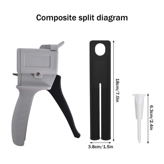 AB-Epoxid Dosierpistole 50 ml - Präzise Kartuschenpistole für 11 Mischverhältnis - Griffdesign für einfache Handhabung - Klebepistole für professionelle Anwendung