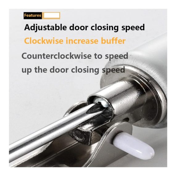 Hydraulic Automatic Door Closer for Residential and Commercial Use - Aluminum Alloy Body Holds Open Easy Installation - Supports 35kg Doors