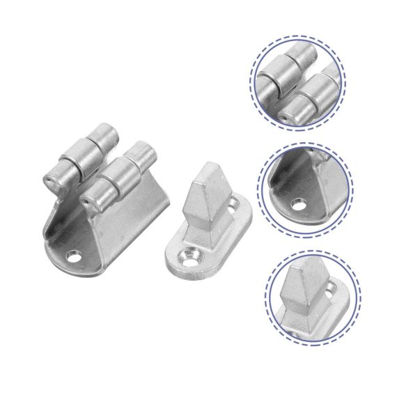 Edelstahl Türstopper Set - Magnetische Türschlösser mit Anhänger - 2 Stück Metall Türstopper inklusive Türkettenschloss für robusten Schutz