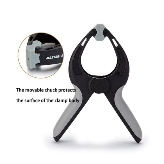 Federklemmen Set 3 Stück große Nylon Spannklemmen mit robusten Kunststoffgriffen - 6-Zoll 4-Zoll 3-Zoll Klemmen für vielseitige Anwendungen wie Leimen und Fixieren