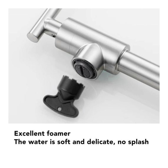 Topffüller-Wasserhahn Klappbare und dehnbare Einloch-Zwei-Griff-Küchenarmatur aus Kupfer für Spüle Badezimmer und Balkon
