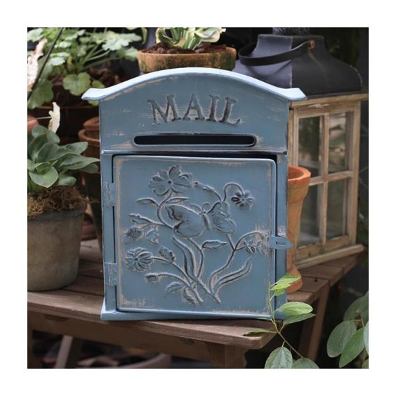 Vintage Gusseisen Wandbriefkasten mit Schloss – Dekorative Metall-Mailbox für den Außenbereich mit nostalgischem Charme