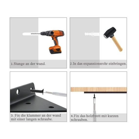 Dreieckige Regalträger & Wandhalterungen - Unsichtbare Schwebende Regalhalterungen für Bücherregal Schlafzimmer Badezimmer Küche - 4er Set