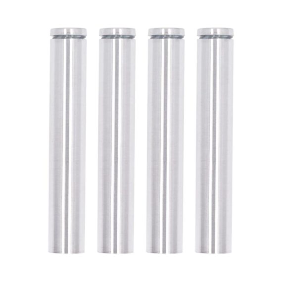Edelstahl Dübelbohrer Bilderrahmen-Halter Schrauben Set (12 Stück) inklusive Abstandsschrauben und Werbenägel – Befestigungsset für Bilderrahmen (19 x 150 mm