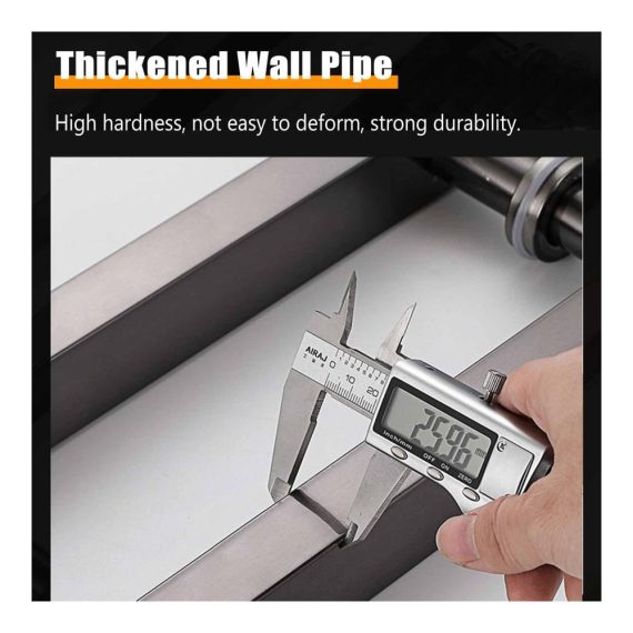 Edelstahl Scheunentor-Hardware-Kit mit quadratischem H-förmigem Doppelseitigem Eingangstürgriff - Moderne Türklinken für Innen- und Außenbereiche Push-Pull-Türgriff-Set für Duschglaseingänge (Chrom 80 cm/315 Zoll