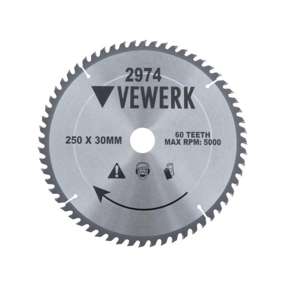 Kreissägeblätter-Set 2 Holz HM Sägeblätter 250x30mm 40Z & 60Z inkl. Reduzierringe 20-16 mm
