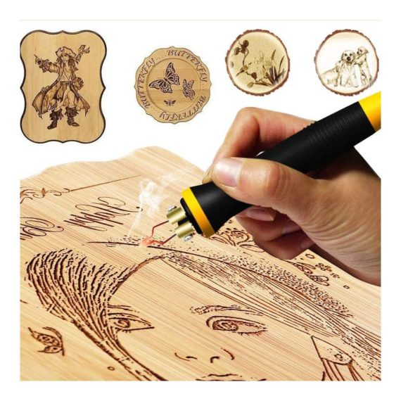 30-50W Brandmalmaschine - Professionelles Lötkolben Set mit 23 Pyrographie Spitzen aus Legierung für präzise Brandmalerei und kreative Projekte